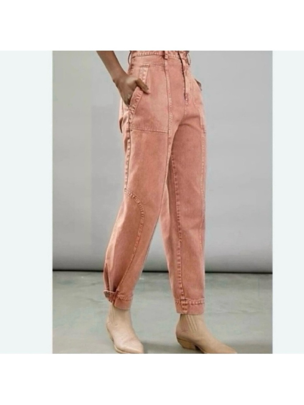 Anthropologie Othilia Ultra High Rise Seamed Tapered Vintage Style Retro Jeans